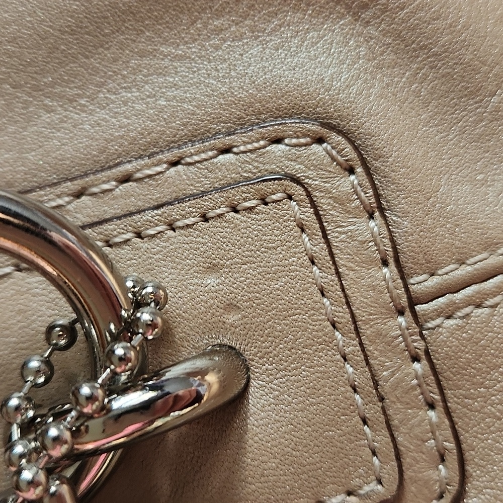 Coach Beige Leather Shoulder Bag - Picture 16 of 16